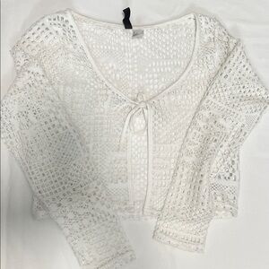 H&M Divided White Crochet Top